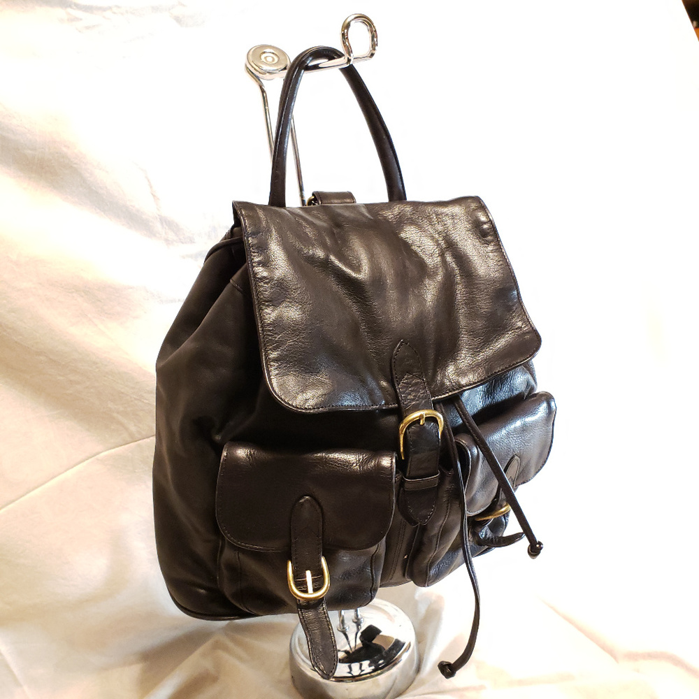 Boulder Ridge Smooth Leather Backpack - image 1